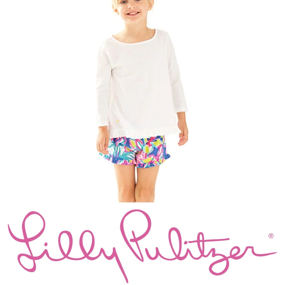 NWT Lilly Pulitzer Girls Mina Top XL - White